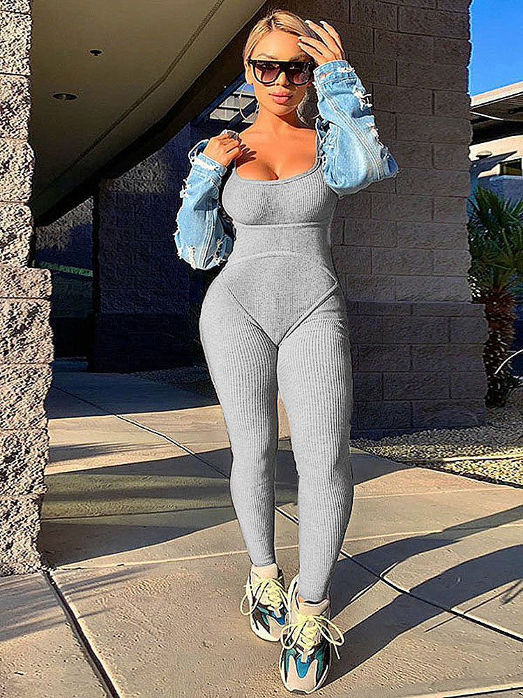 Women's body lifting hip jumpsuit