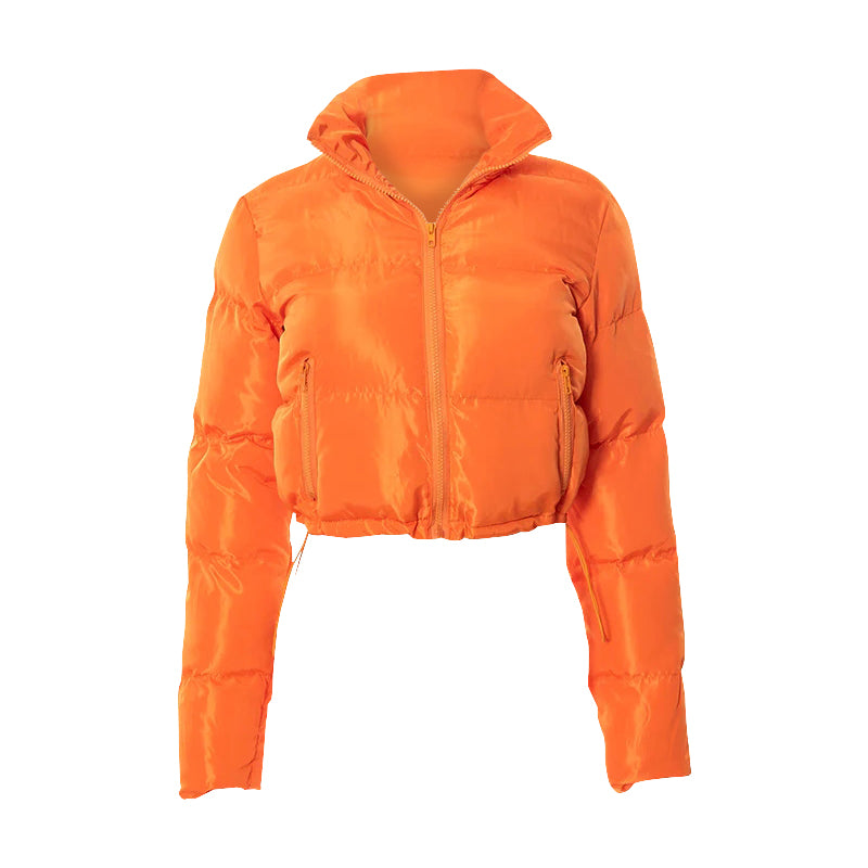 Fashion Short Coat Winter Warm Long-sleeved orange