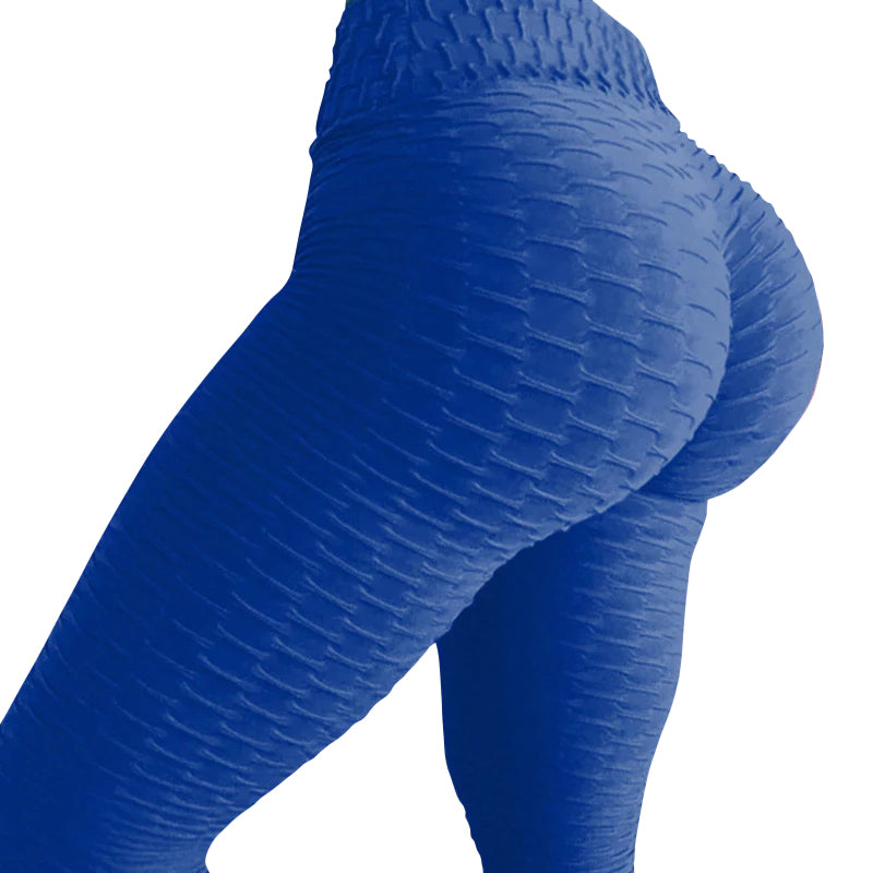 High waisted anti cellulite sport Legging Women Fashion blue