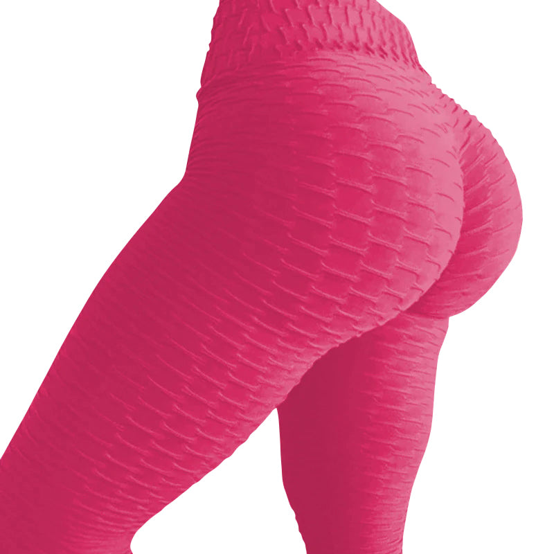High waisted anti cellulite sport Legging Women Fashion pink