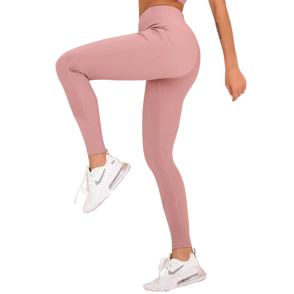 Locked in High Butt Lifting Leggings With Pocket pink