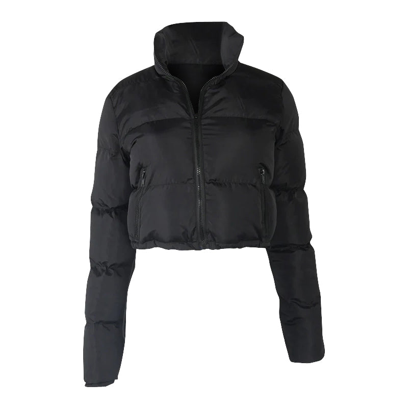 Fashion Short Coat Winter Warm Long-sleeved black