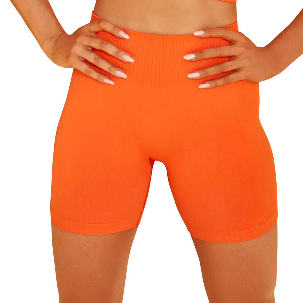 Sculpt and Lift Yoga Set shorts orange