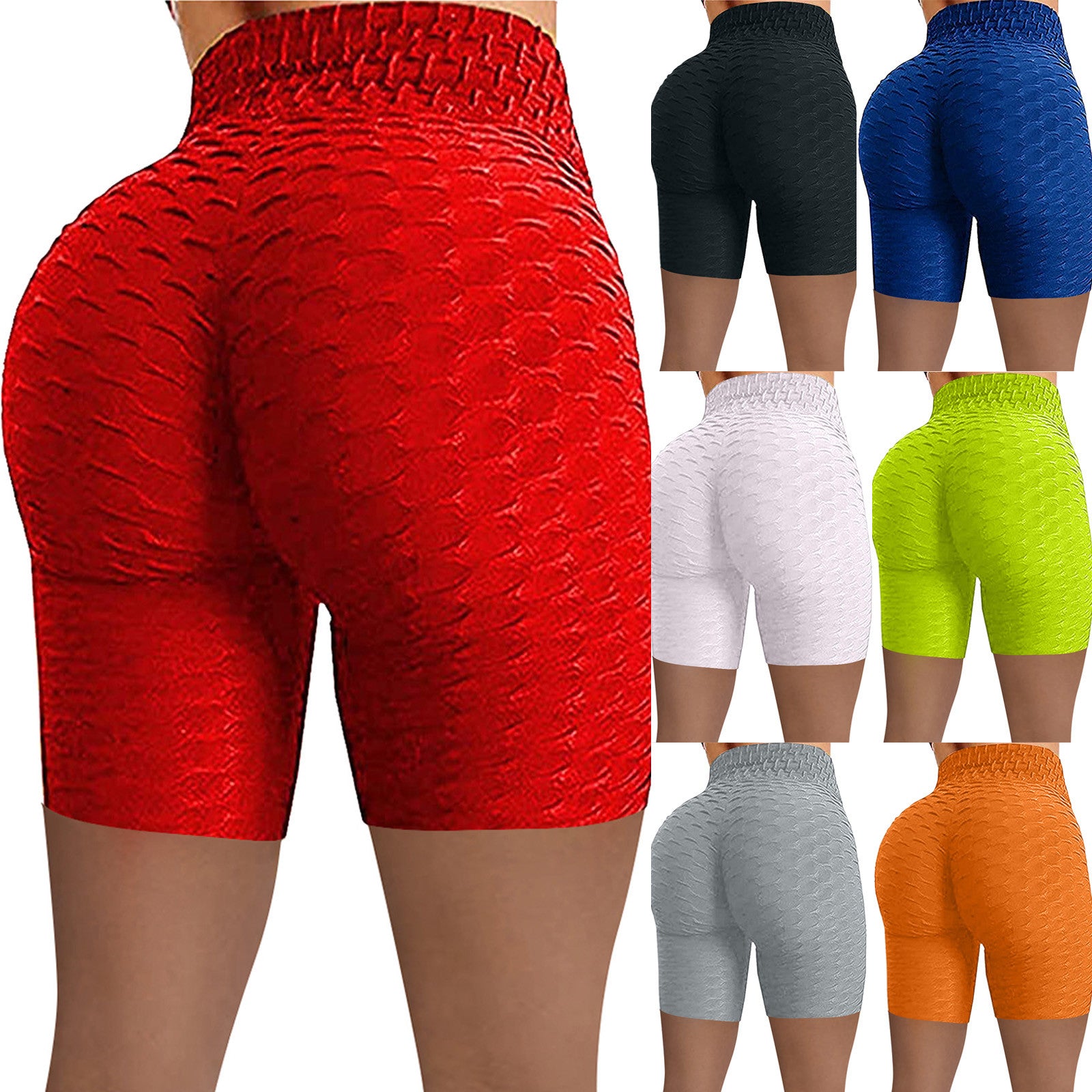 Honeycomb Legging Capri Shorts collection of colors Back View